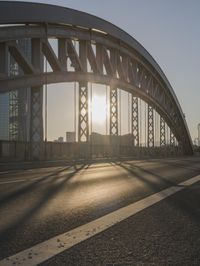 Frankfurt Cityscape: Iron Bridge on a Sunny Day