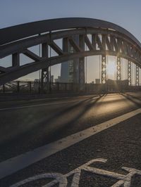 Frankfurt Cityscape: Iron Bridge on a Sunny Day