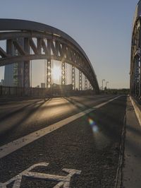 Frankfurt Cityscape: Iron Bridge on a Sunny Day