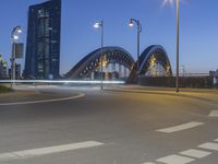 Frankfurt Cityscape: Night Lights Reflecting on Water