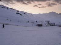 French Alps at Dawn: Snow-Covered Mountain 002