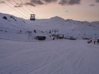 French Alps at Dawn: Snow-Covered Mountain 004