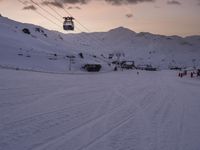 French Alps at Dawn: Snow-Covered Mountain