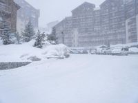 French Alps on a Gloomy Day: Snowy Road 001