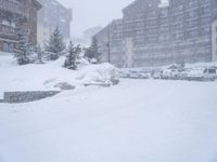 French Alps on a Gloomy Day: Snowy Road