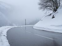 French Alps Gloomy Winter Landscape 002