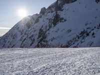 French Alps Mountain Landscape: Winter Sunshine and Snow