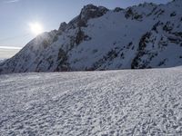 French Alps Mountain Landscape: Winter Sunshine and Snow