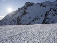 French Alps Mountain Landscape: Winter Sunshine and Snow