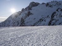 French Alps Mountain Landscape: Winter Sunshine and Snow