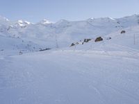 French Alps Mountain Range with Clear Sky