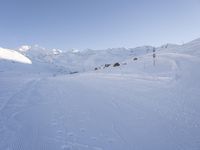 French Alps Mountain Range with Clear Sky