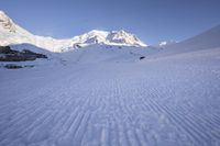 French Alps Mountain Range Winter Scenery