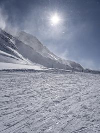 French Alps Sunny Winter Day Majestic Landscape 001