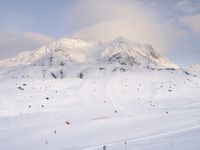 French Alps Winter Landscape - Snow Mountain 001