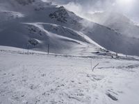 French Alps Winter Mountain Landscape