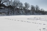 Frozen Lake Landscape in Canada: A Winter Wonderland