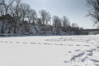 Frozen Lake Landscape in Canada: A Winter Wonderland