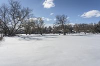 Frozen Lake in Ontario, Canada