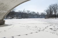 Frozen Lake: A Winter Scene in Canada