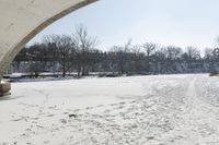 Frozen Lake: A Winter Scene in Canada