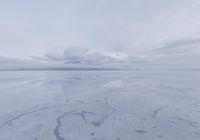 Winter Dawn in Salt Lake City: Frozen Salt Lake Mirror