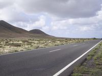 Scenic Road in Fuerteventura, Spain