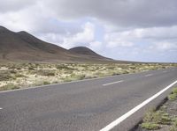 Scenic Road in Fuerteventura, Spain