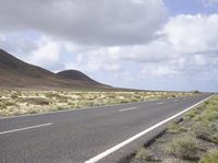 Scenic Road in Fuerteventura, Spain