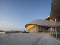 Futuristic Architecture in the Cityscape at Dawn