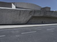 Futuristic Architecture on Concrete Bridge in Tenerife, Spain