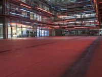 Futuristic Architecture at Night in Metropolitan Area with Neon Lights