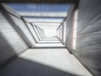 Futuristic Concrete Building: A Motion Blur Perspective