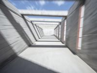 Futuristic Concrete Building: A Motion Blur Perspective