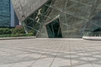 Futuristic Glass Wall Cityscape in Guangzhou, China