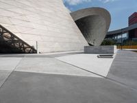 Futuristic Museum with Modern Architecture in City 002