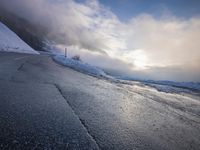 German Alps: Snow-Covered Mountain Range Landscape