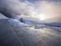 German Alps: Snow-Covered Mountain Range Landscape