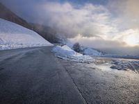 German Alps: Snow-Covered Mountain Range Landscape