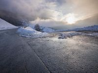 German Alps: Snow-Covered Mountain Range Landscape