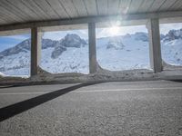German Alps Road Through Snow-Capped Mountains