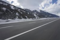 German Alps: Snowy Mountain Pass Road