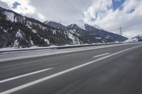 German Alps: Snowy Mountain Pass Road