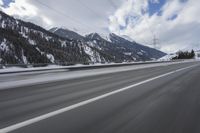 German Alps: Snowy Mountain Pass Road