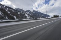 German Alps: Snowy Mountain Pass Road