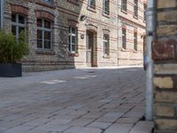 German Architecture: A Brick Wall under a Clear Sky