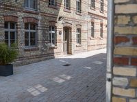 German Architecture: A Brick Wall under a Clear Sky