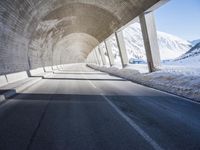 German Architecture with Snow Covered Mountains