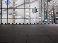 German Building at Night: Light and Reflections