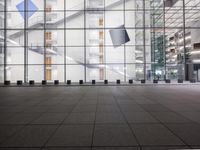 German Building at Night: Light and Reflections